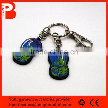 custom made 3D colorful soft PVC dinosaur keychains