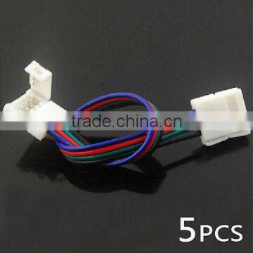 LED RGB 5050 strips connecting system 10mm solderless 4 pin connectors