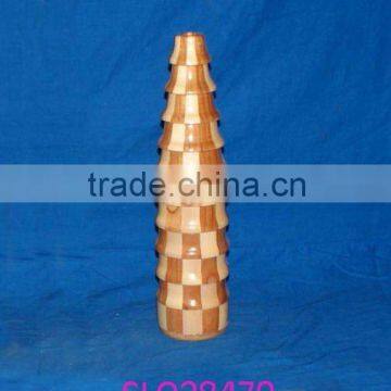 Home decorative wooden flower vase