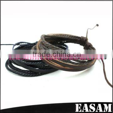 Wholesale new design Cotton cord Bracelet leather bracelet