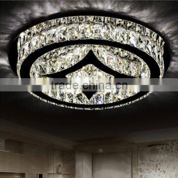 60W Modern Round LED Lighting 220V Living-Room Crystal Ceiling Lamp with Remote Control