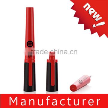 2016 unique design bright red plastic cosmetic eyeliner bottle