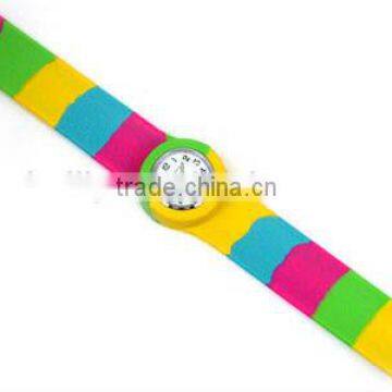 Fashion Rainbow Silicone Slap Sport Quartz Watch For Gifts With Size Customized photo-3