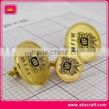 custom nice-looking fashion & promotional 18k gold cufflinks