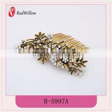 Hot sell Different colors Available metal starfish hair comb