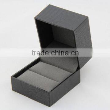 Black ring box with gold stamping Logo