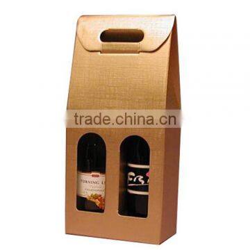 Carboard wine gift packing box for two bottles wholesale (PW-1402)