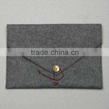 Woolen felt Polyester felt laptop sleeve tablet Envelope