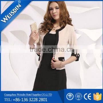 Anti-wrinkle High Quality Polyester/cotton Ladies Suit Skirt and Blouse photo-5