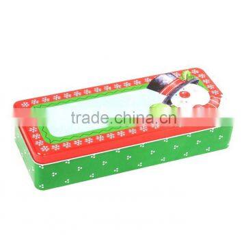 Lovely design Christmas recyclable Metal box wholesale tin can Holiday gift tinplate tin cans