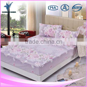 China Wholesale Purple Flowers Printing Twin XL Fitted Sheet Only