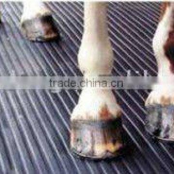 Wide ribbed rubber flooring