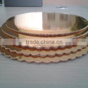 10 inch round corruaged gold cake board