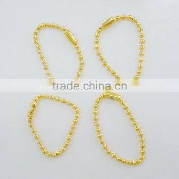 2.4mm Gold Plated Iron Ball Chain 10cm Length