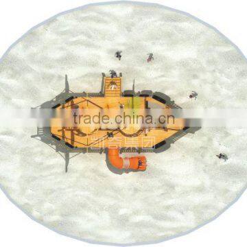 Kaiqi KQ60081A Children Favorite Wooden Pirate Ship Outdoor Playground photo-2