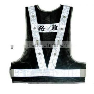 black mesh safety vest with pockets