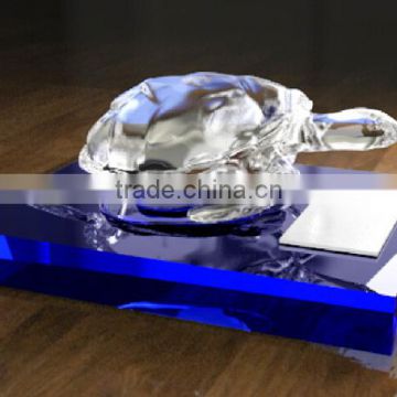 handmade 3d crystal glass tortoise sculpture