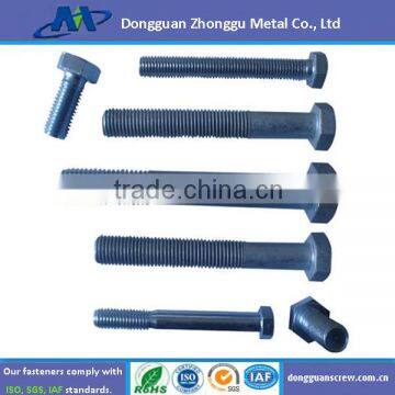 carbon steel hex head machine bolt class 8.8