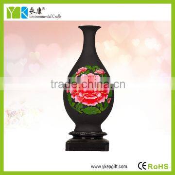 Traditional Home Decoration Resin china classic 3D furnishing single flower vase