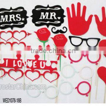 18pcs wedding Decoration Favor Supplies Funny Photo Booth Props Rose Lips Glasses Mustache On Stick Photobooth