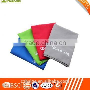 microfiber fabric wholesale china sports towel with embroidery