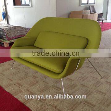 Fashionable Fiberglass Frame Upholstery Nice Fabric Womb Sofa photo-5