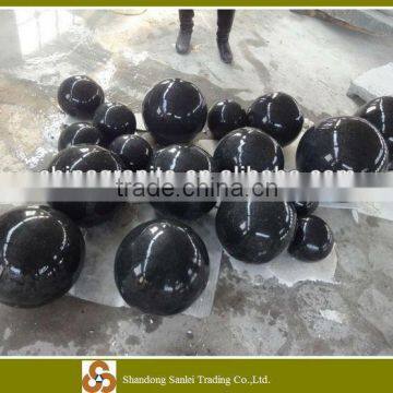 Popular high quality black polished granite stone ball