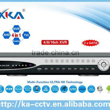 4/8/16ch AHD-TVI-NVR-Analog 4 in 1 DVR (2 x SATA)