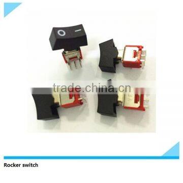 electrical rocker switch spdt ON-OFF-ON H termianl white rocker and level handle miniature toggle switch