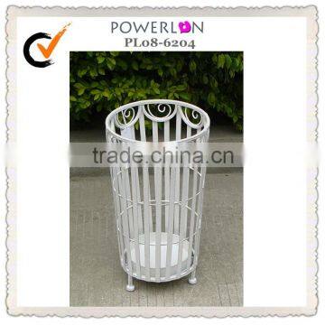 Vintage White wrought iron umbrella stand