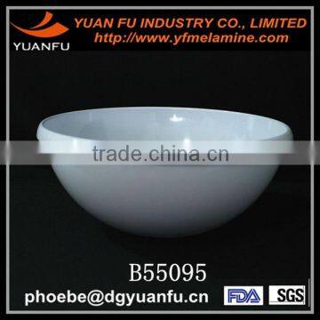 White large plastic salad bowl