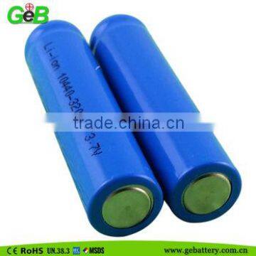 2016 GEB High Quality Cylindrical 10440 3.7V 320mah Lipo Battery Shenzhen Factory