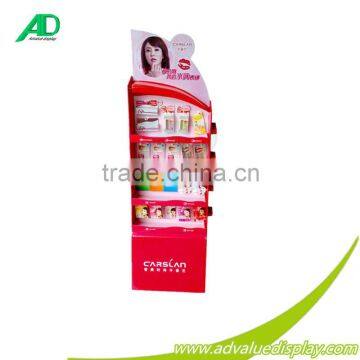 OEM&ODM brand cosmetics exhibition display corrugated floor display