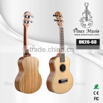 26 inch zebra spruce wood tenor ukulele china ukulele manufactory (UK26-60)