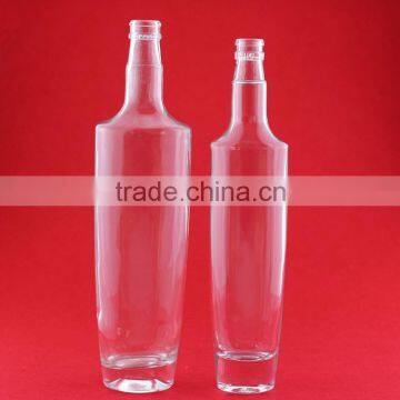 Handmade unique clear Glass Bottle Empty juice bottle 500ml triangle shape juice bottle