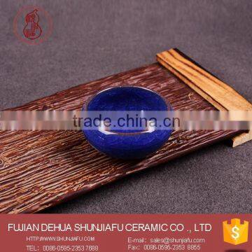 Dark Bule Ceramic Ice Crack Glaze Cups, Bulk Tea Cups Wholesale photo-2