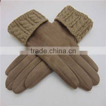 Fashion Red Thicken Faux Suede Hand Gloves for biking in Low Price