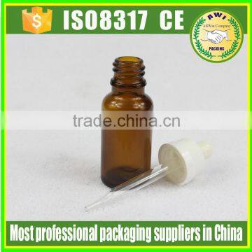 Screen Printing Amber Essential Oil Glass Bottle 30ml