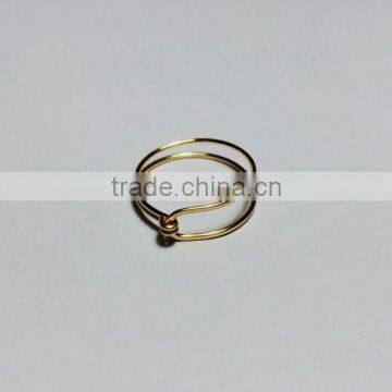 Minimalist Knot Rose Gold Wire Ring