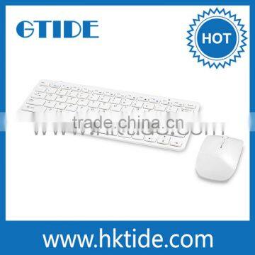 White Wireless Keyboards With Trackball Mouse Suitable for Laptop Desktop