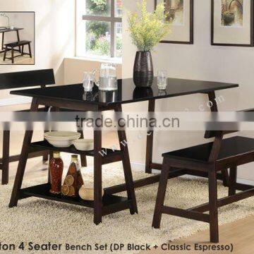 Furniture,Dining Set,table,chair,5pcs Set(Hamilton 4 Seater Bench Set)