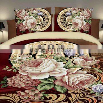 3D Printed Flower Pink rose Bedding Set Quilt Cover Bedsheet Pillowcase bedding set
