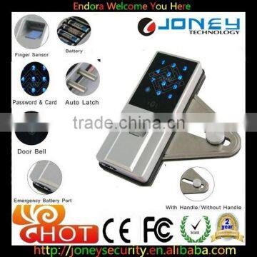 Handle Glass Security Fingerprint +Smart Card Door Locks