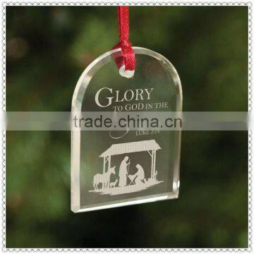 Hanging Glass Arch Shape Ornaments For Christmas Tree Decor