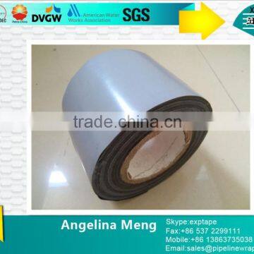 0.89 mm thickness rubber pipe wrap tape with pe backing