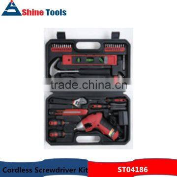 39pcs tools cordless screwdriver kit with lithium battery