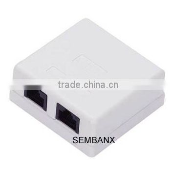 CAT5E UTP 2 port surface mount box