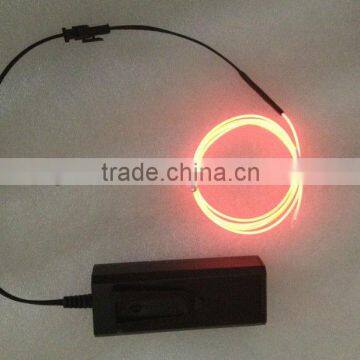 bright color orange 1.4mm flashing el wire 1m+ DC3V inverter