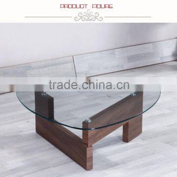 Tempered Glass Top Walnut Paper Leg Coffee Table/Tea Coffee Table Furniture