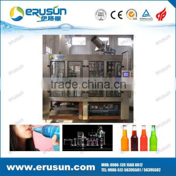 Automatic juice filling glass bottle machinery